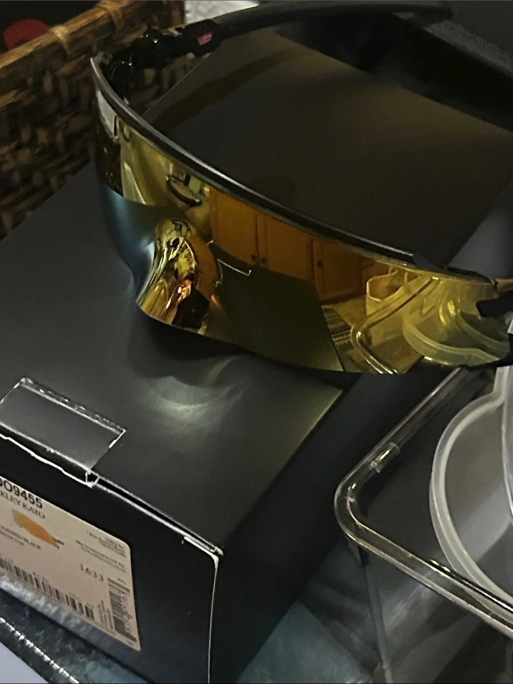 Oakley Kato Polished Black with Gold Mirrored Lens